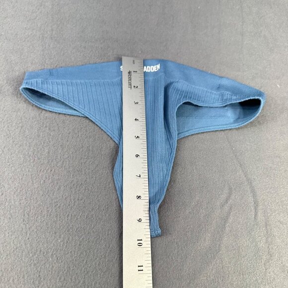 Steve Madden Women's Size Medium Panty Thong Seamless Ribbed Blue NWOT - Picture 5 of 6